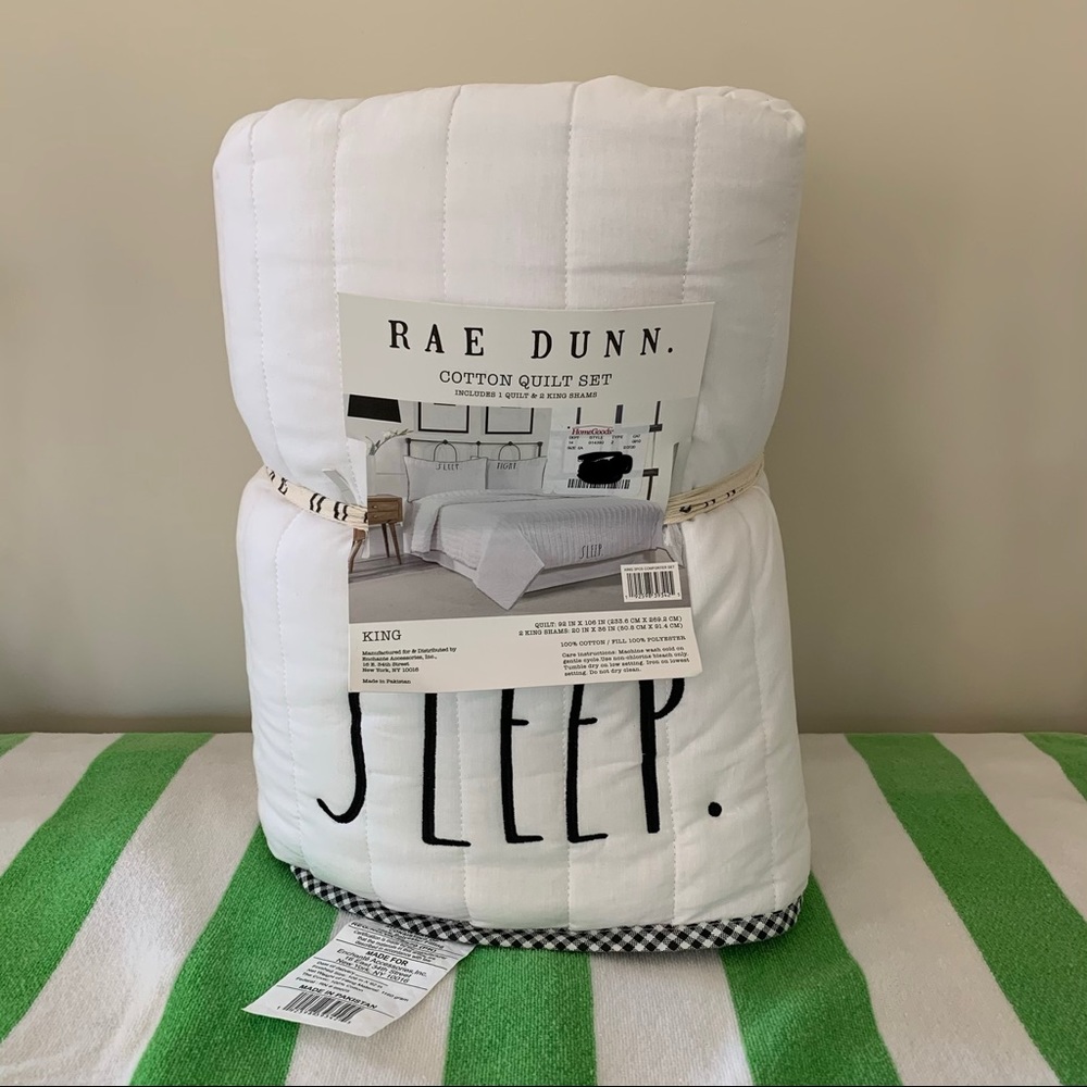 Rae Dunn SLEEP KING SIZE QUILT